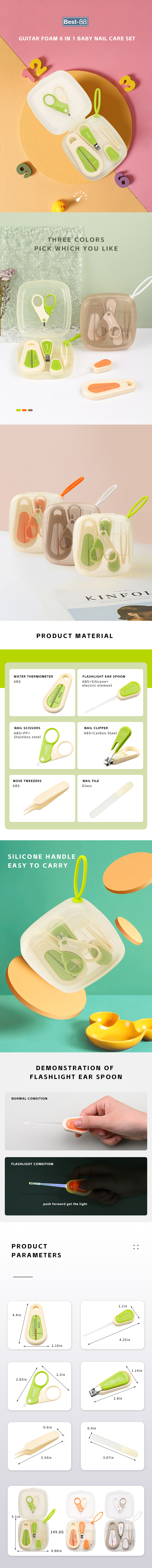 6 in 1 baby nail care kit