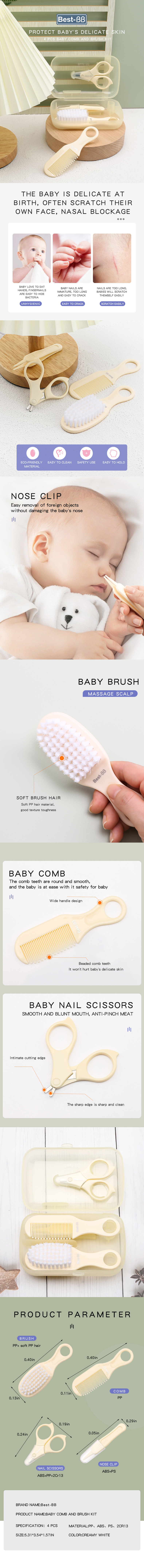 baby comb and brush set
