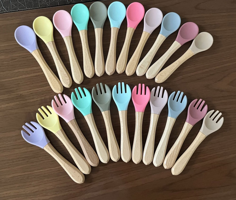 silicone fork and spoon